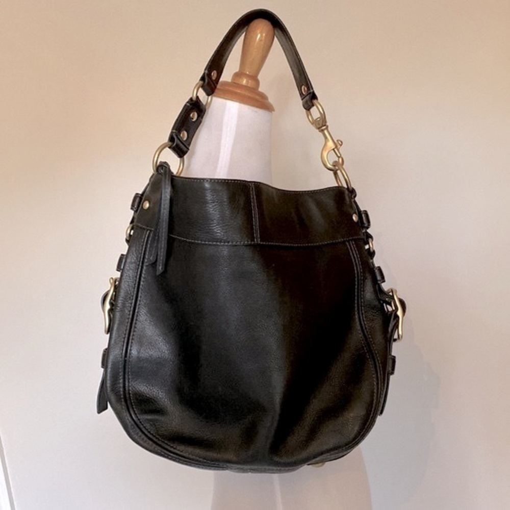 Vintage Authentic Coach Women's Leather Large Zoe Shoulder Bag - Picture 7 of 13